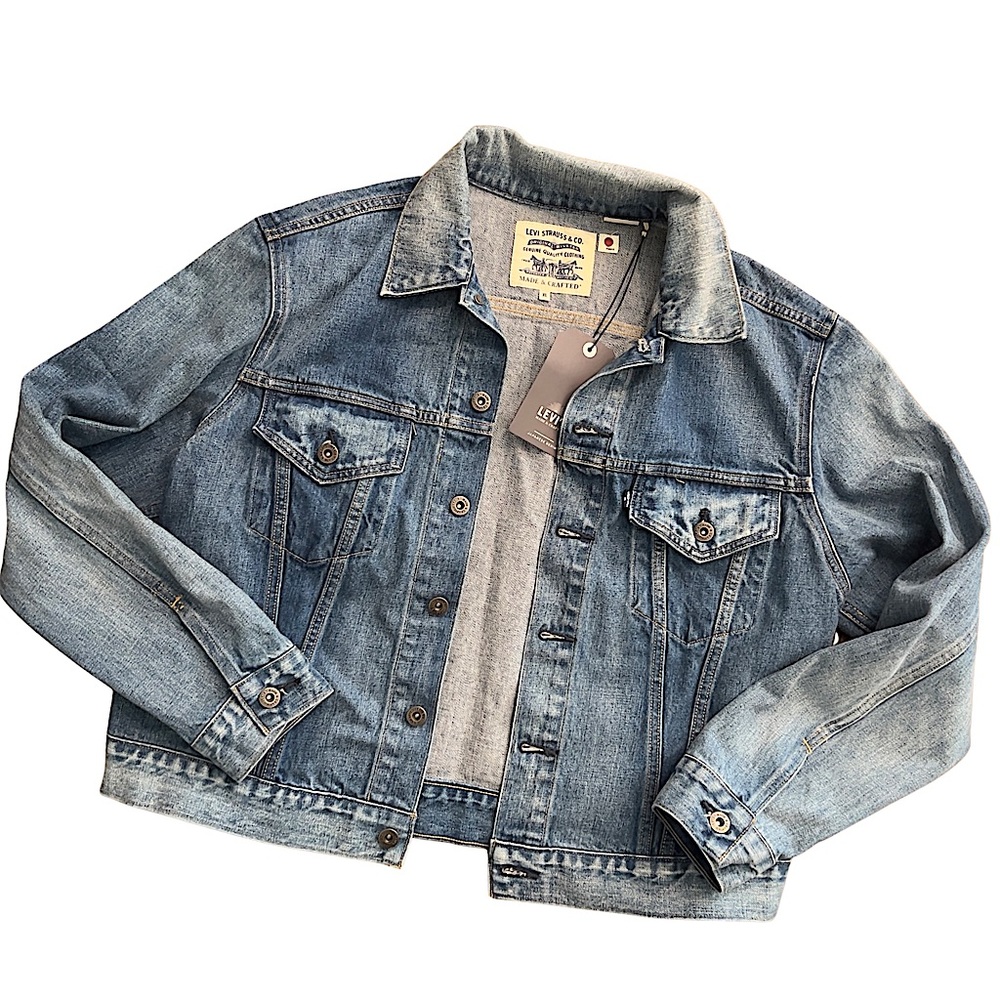 Levi's® Made & Crafted® BOYFRIEND TRUCKER JACKET Japanese Denim Bottle Blue